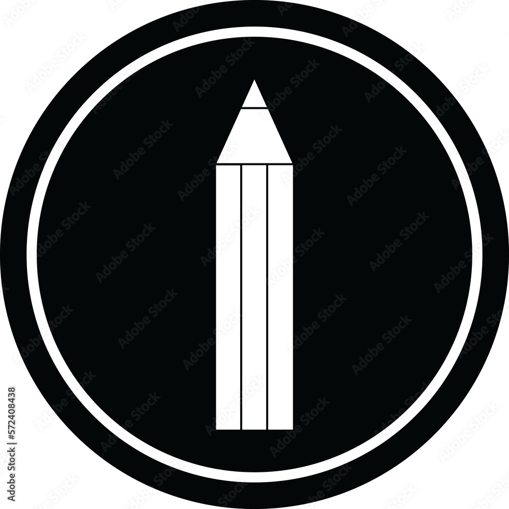 Pencil circular symbol Pencil circular symbol