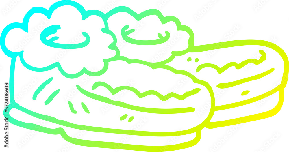 cold gradient line drawing cartoon comfy slippers cold gradient line drawing cartoon comfy slippers