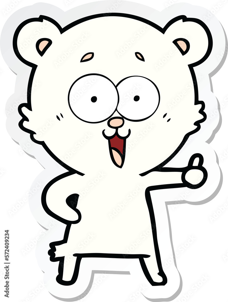sticker of a laughing teddy bear cartoon sticker of a laughing teddy bear cartoon