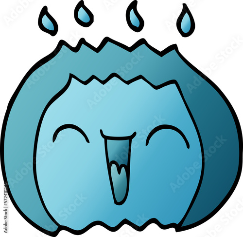 Картината върху платно cartoon doodle laughing gas flame