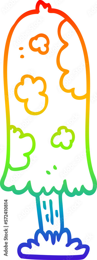 rainbow gradient line drawing cartoon mushroom rainbow gradient line drawing cartoon mushroom