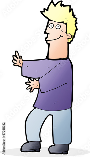 cartoon happy man