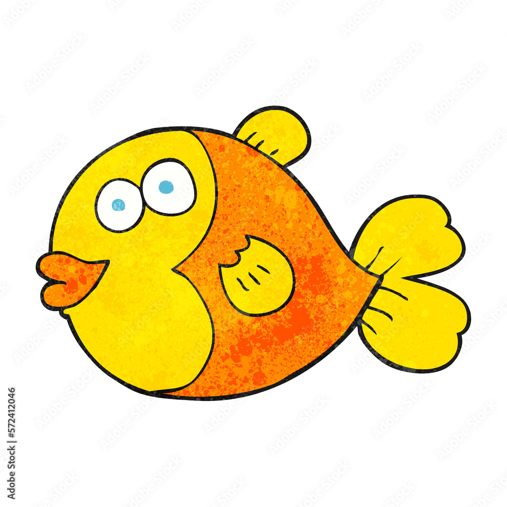 Fototapeta premium textured cartoon fish