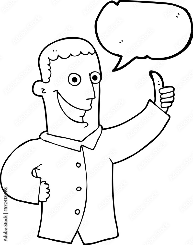 speech bubble cartoon man giving approval speech bubble cartoon man giving approval