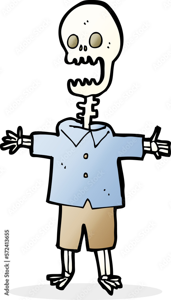 Obraz premium cartoon skeleton