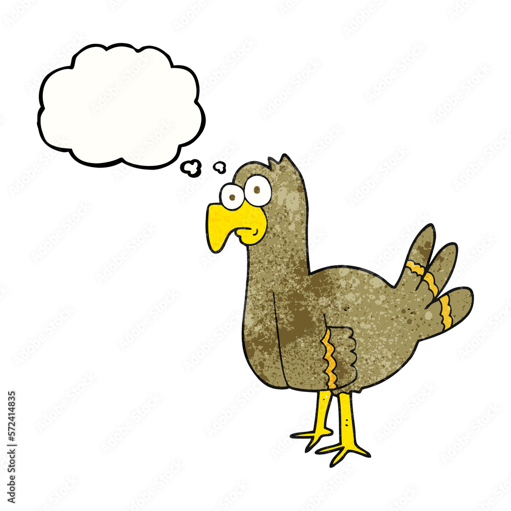 thought bubble textured cartoon bird thought bubble textured cartoon bird