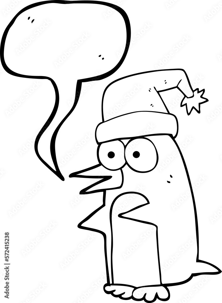 speech bubble cartoon christmas penguin speech bubble cartoon christmas penguin