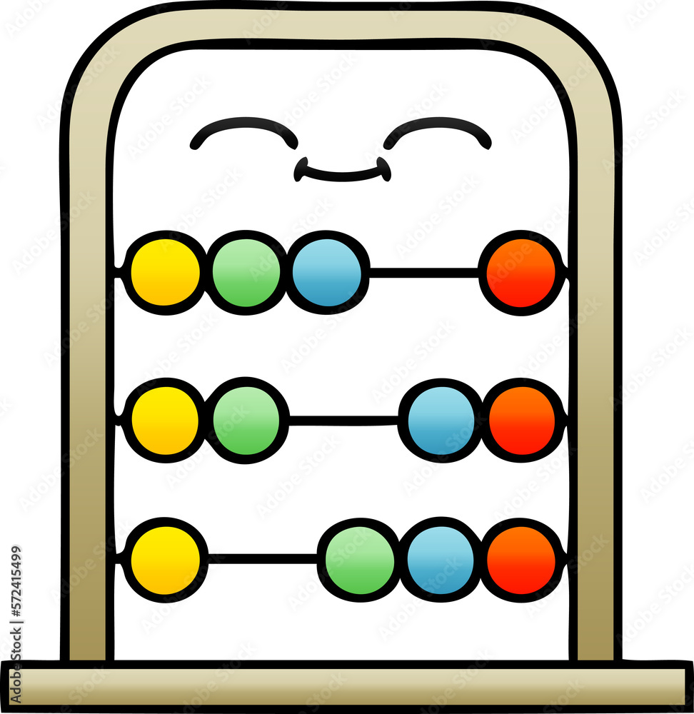 gradient shaded cartoon abacus gradient shaded cartoon abacus