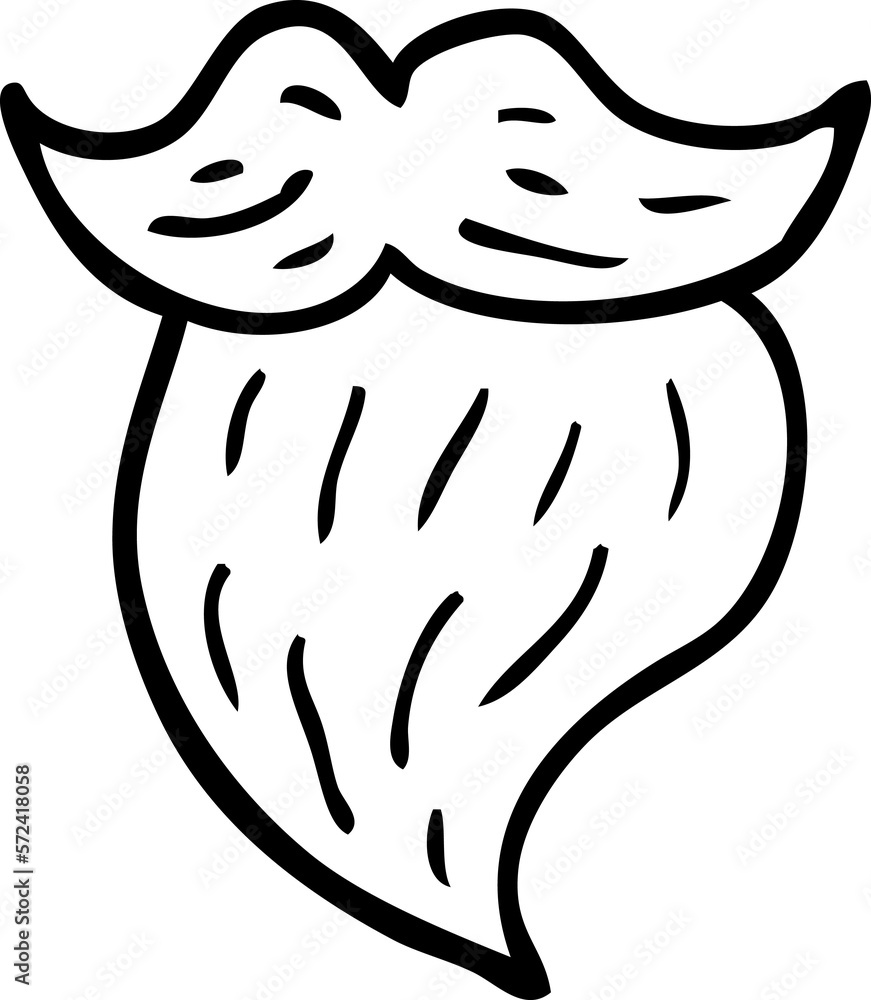line drawing cartoon white beard Stock Illustration Adobe Stock