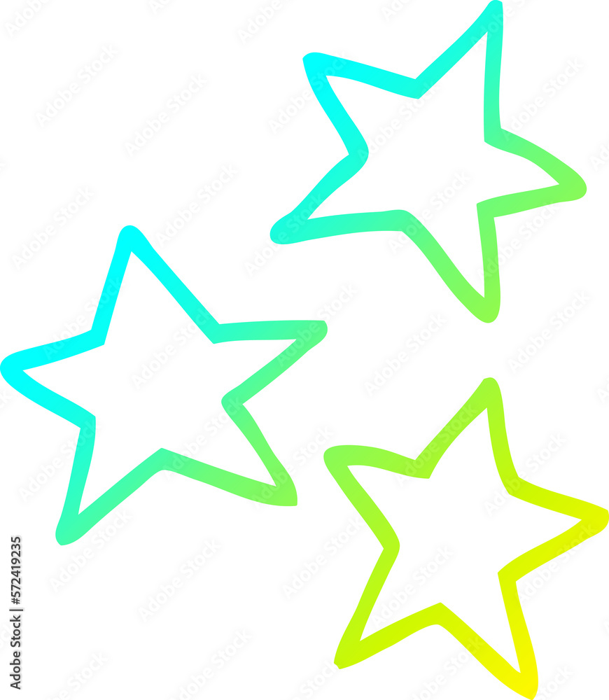 cold gradient line drawing cartoon stars cold gradient line drawing cartoon stars