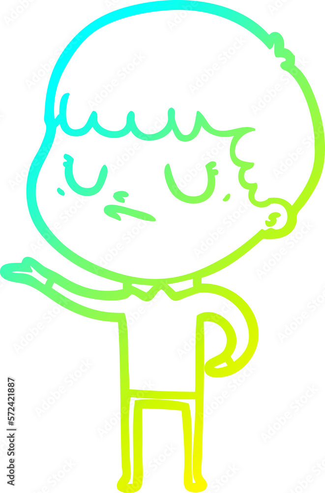 cold gradient line drawing cartoon grumpy boy cold gradient line drawing cartoon grumpy boy