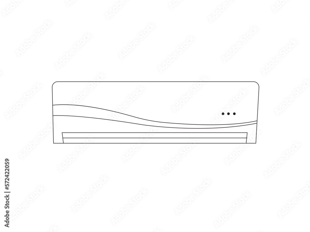Air conditioner vector design and line art. Air conditioner vector images. Air conditioner isolated white background. Air conditioner vector design and line art. Air conditioner vector images. Air conditioner isolated white background.