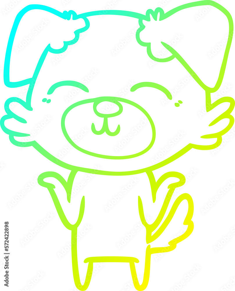 cold gradient line drawing cartoon dog cold gradient line drawing cartoon dog