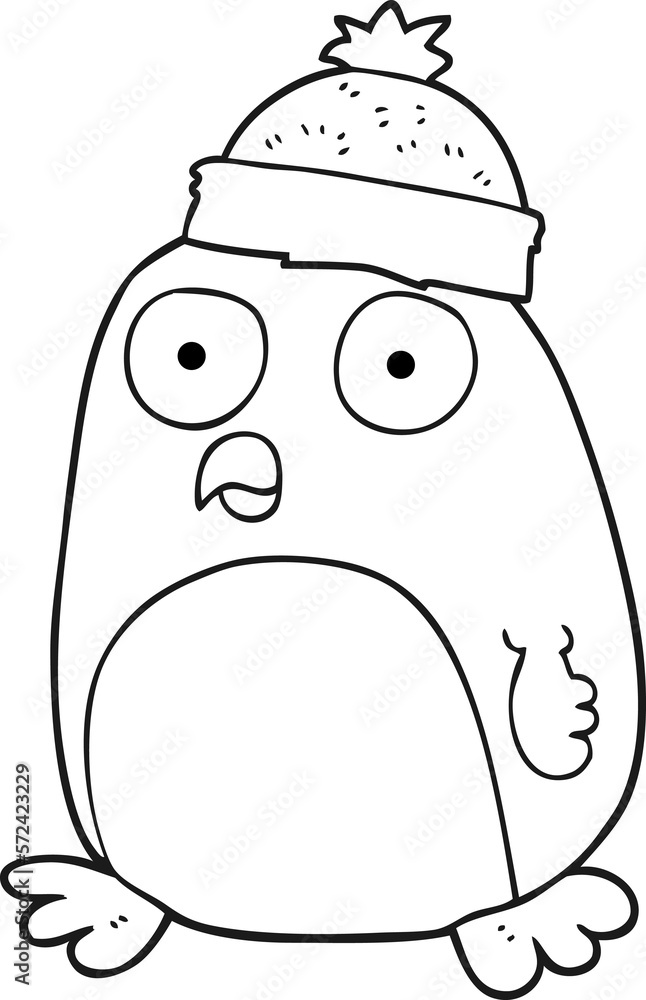 black and white cartoon penguin black and white cartoon penguin