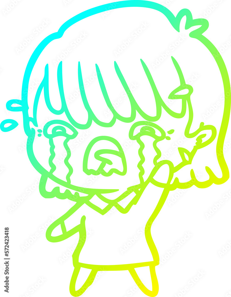 cold gradient line drawing cartoon girl crying cold gradient line drawing cartoon girl crying