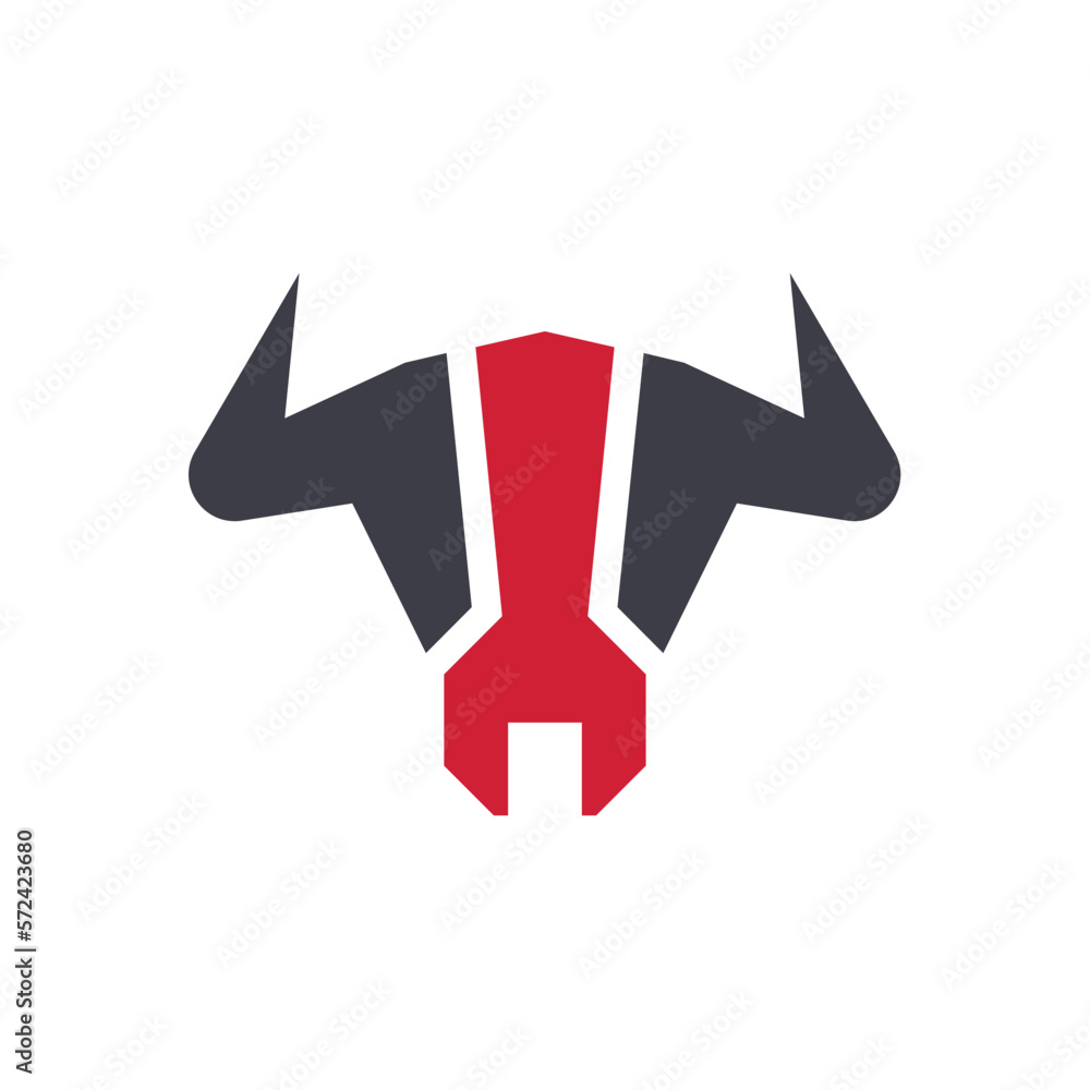 Bull Wrench Logo combines a bull head and a wrench tool. This is a perfect logo for repair companies, HVAC businesses, and similar... Bull Wrench Logo combines a bull head and a wrench tool. This is a perfect logo for repair companies, HVAC businesses, and similar...