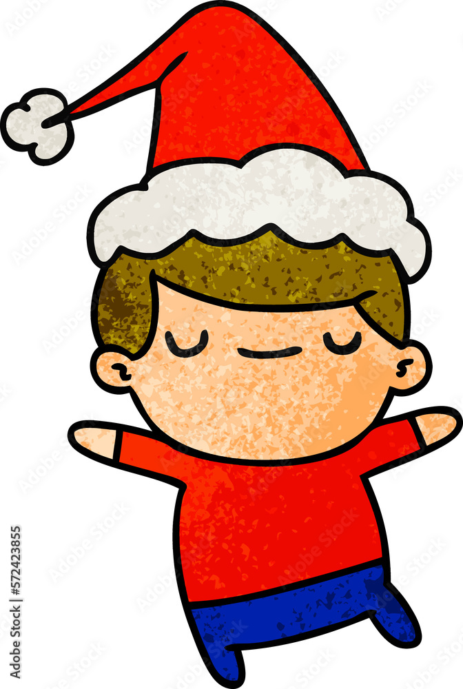 christmas textured cartoon of kawaii boy christmas textured cartoon of kawaii boy