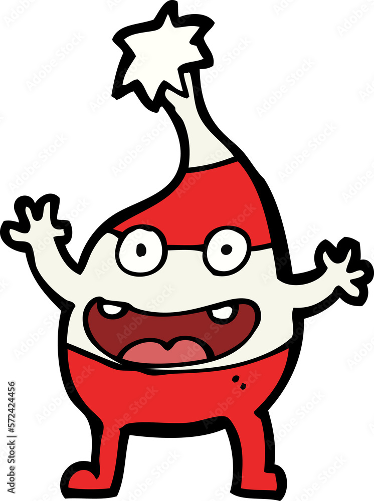 cartoon funny christmas creature cartoon funny christmas creature