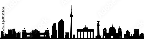 Berlin city silhouette with towers  Berlin skyline - stock vector