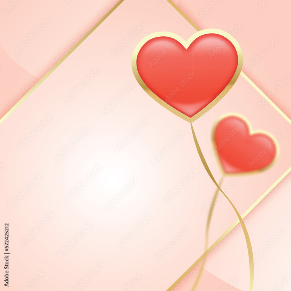 Heart shaped balloons illustration Heart shaped balloons illustration