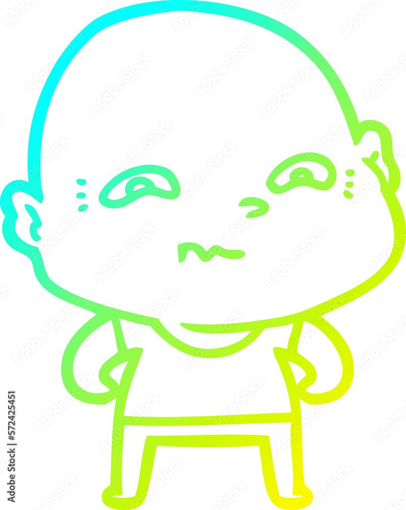 cold gradient line drawing cartoon creepy guy cold gradient line drawing cartoon creepy guy