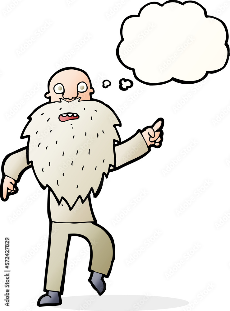 cartoon stressed old man with thought bubble cartoon stressed old man with thought bubble