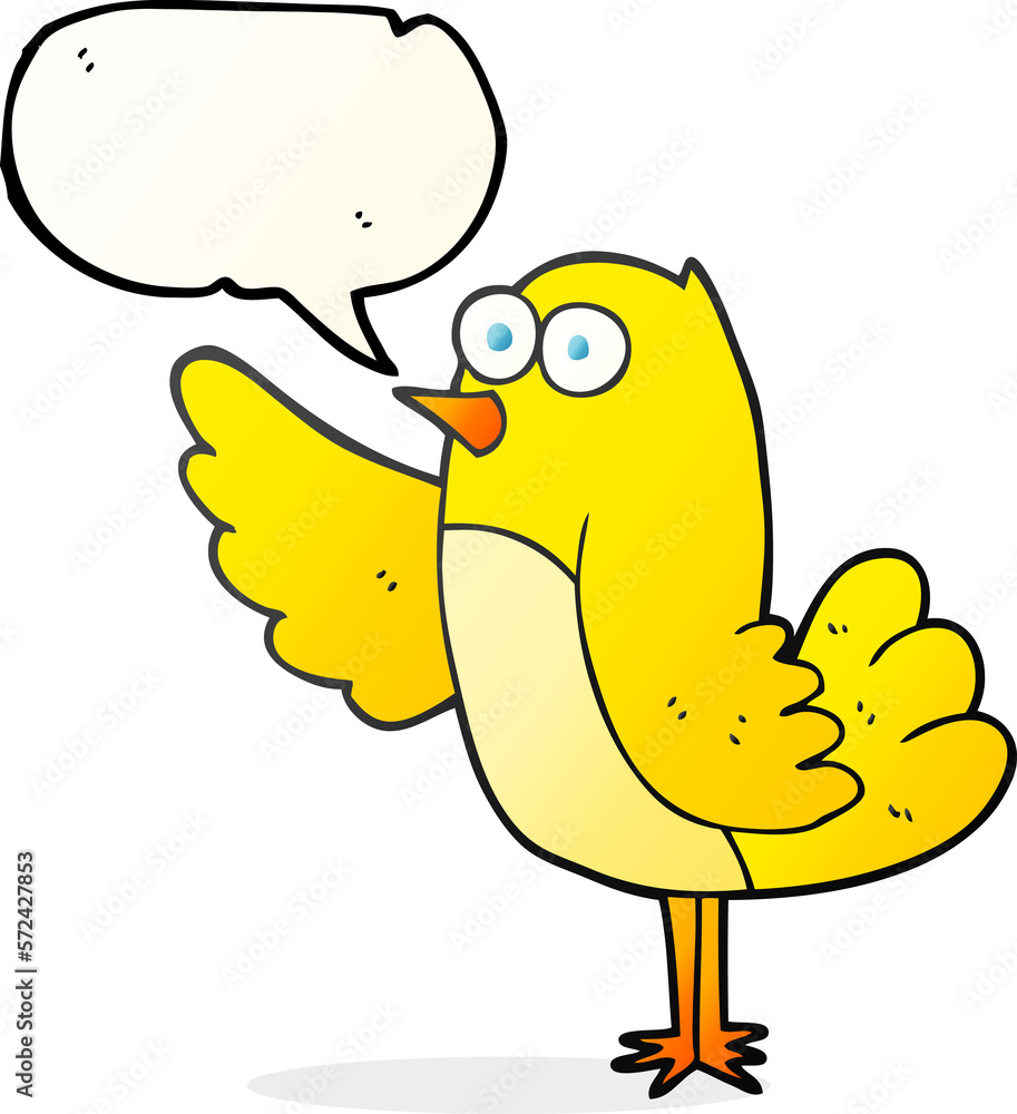 speech bubble cartoon bird speech bubble cartoon bird