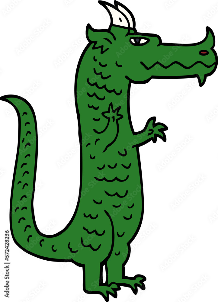 Fototapeta premium cartoon doodle magical dragon