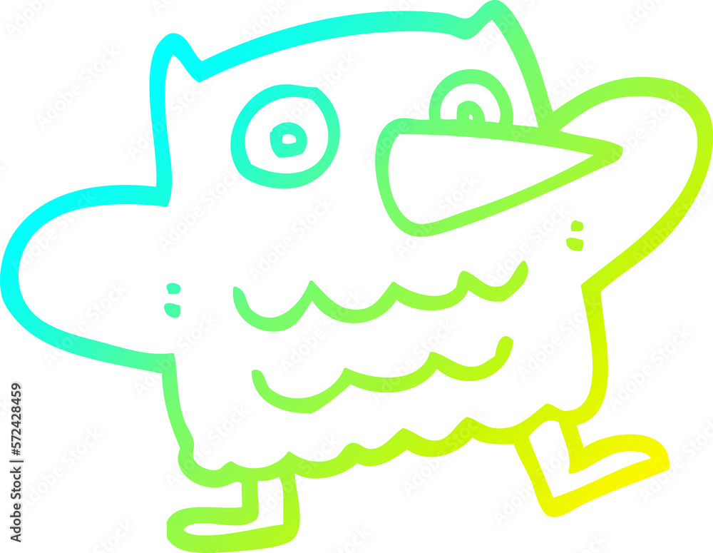 cold gradient line drawing funny cartoon owl cold gradient line drawing funny cartoon owl