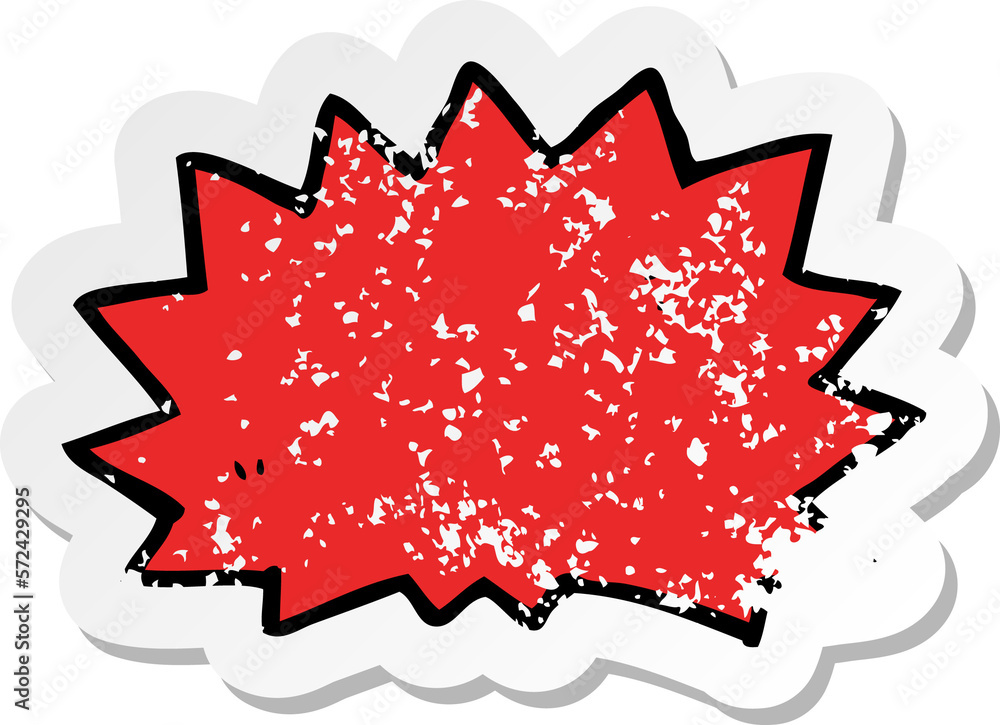 Fototapeta premium retro distressed sticker of a cartoon comic book explosion