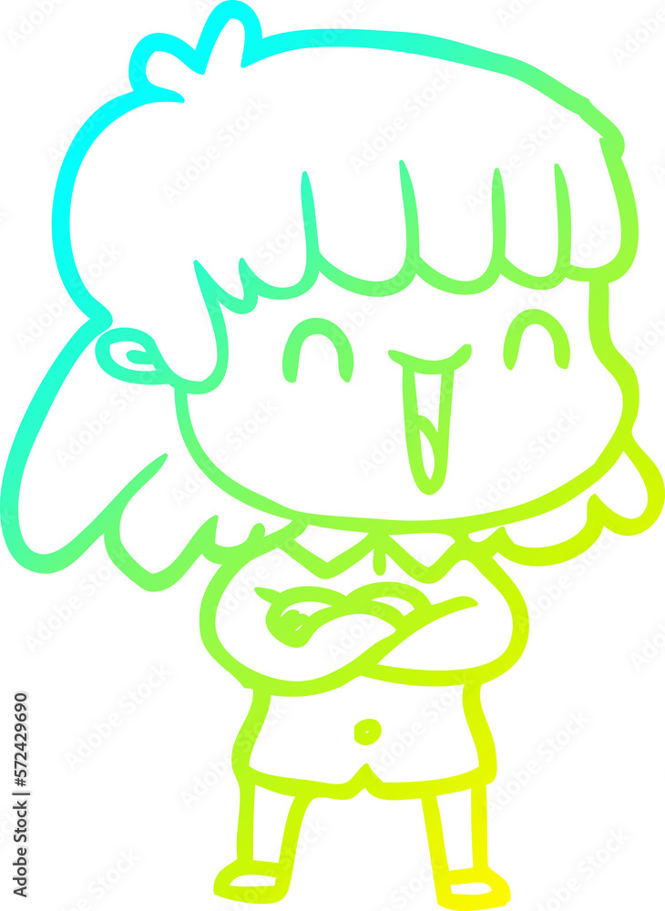 cold gradient line drawing cartoon woman cold gradient line drawing cartoon woman