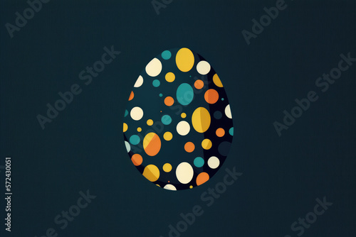 Obraz na płótnie Colorful egg. Generative AI w salonie