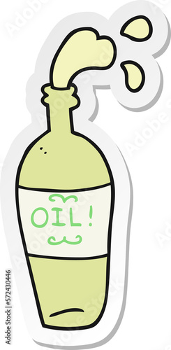 sticker of a cartoon oil