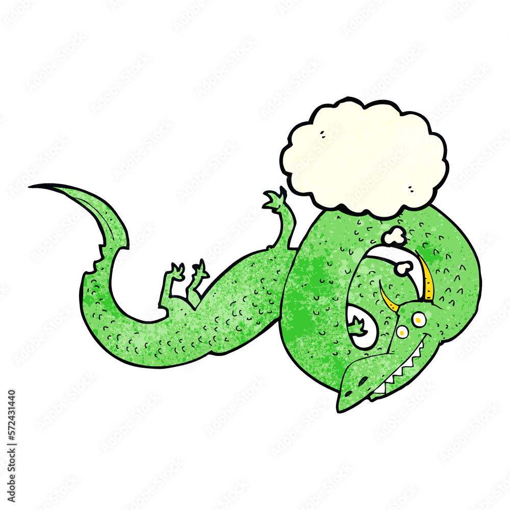 cartoon chinese dragon with thought bubble cartoon chinese dragon with thought bubble