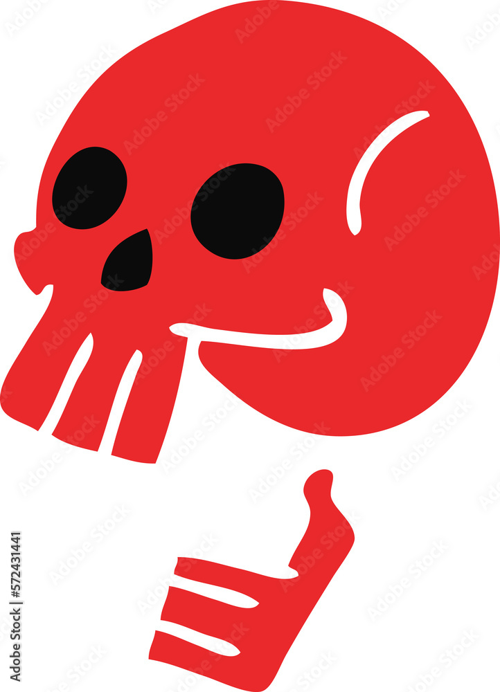 quirky hand drawn cartoon skull quirky hand drawn cartoon skull