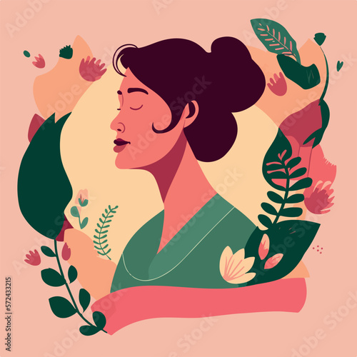 Women s day greeting card vector illustration design