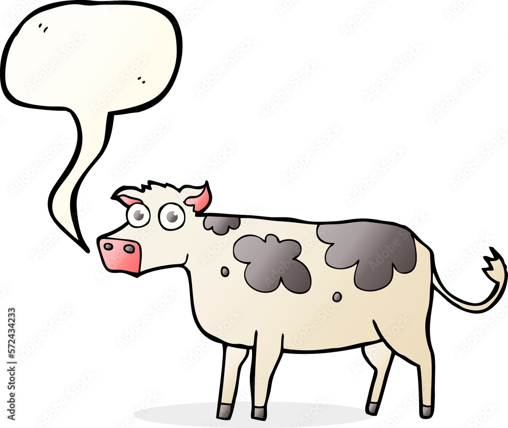 speech bubble cartoon cow speech bubble cartoon cow