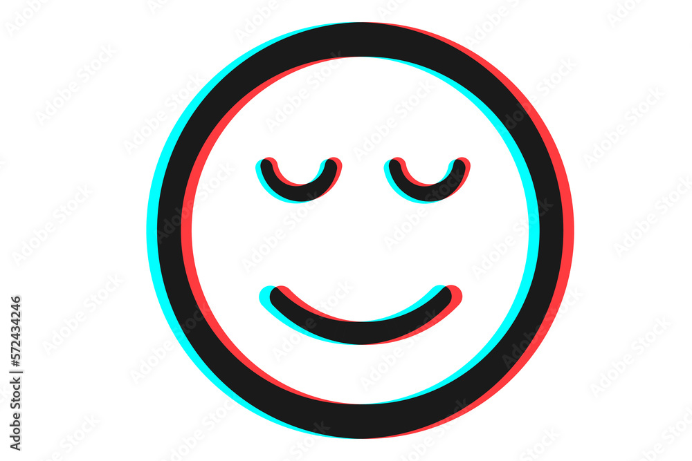 Smile icon Vector illustration in blue red and black colors Smile icon Vector illustration in blue red and black colors