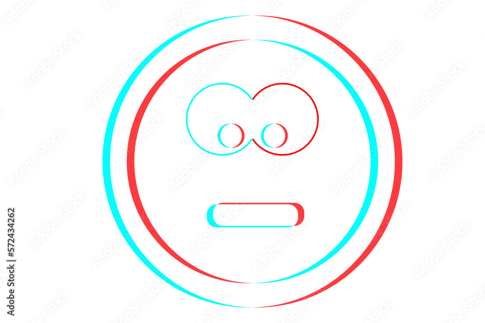 Smile icon Vector illustration in blue red and white colors Smile icon Vector illustration in blue red and white colors