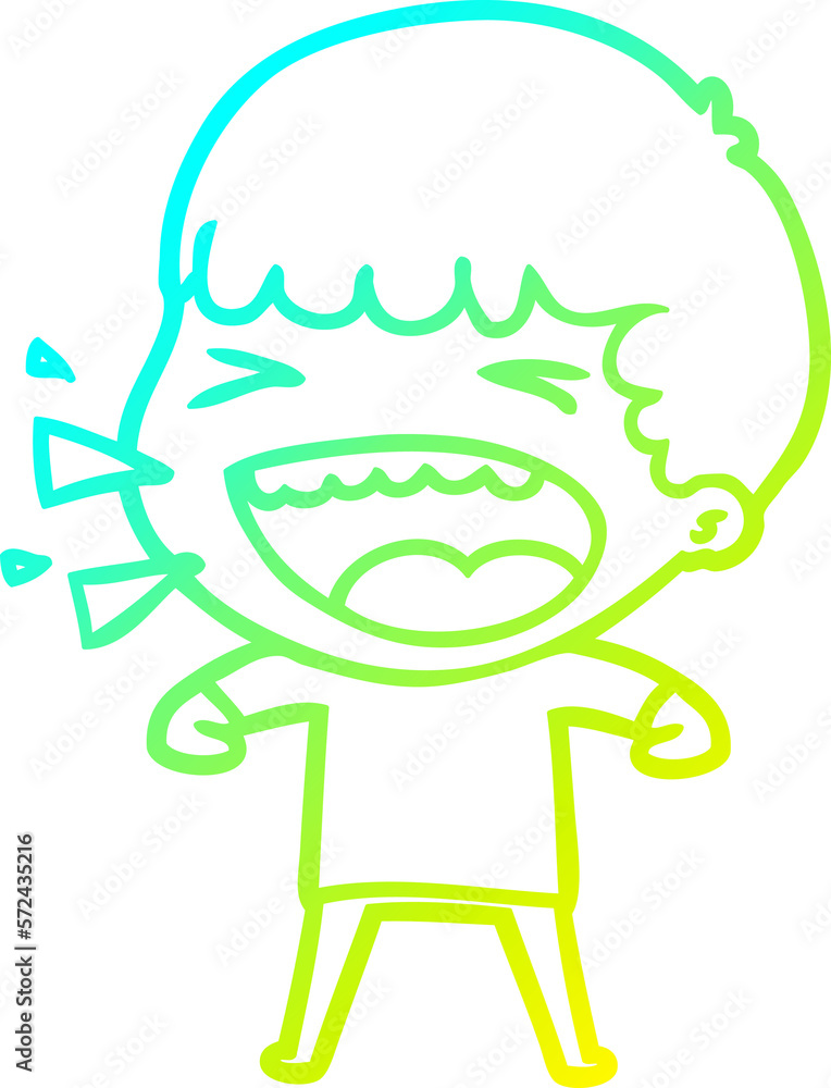 cold gradient line drawing cartoon laughing man cold gradient line drawing cartoon laughing man