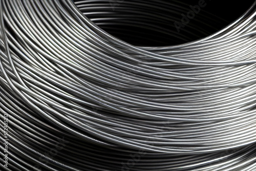 aluminum wire coil illustration Generative AI