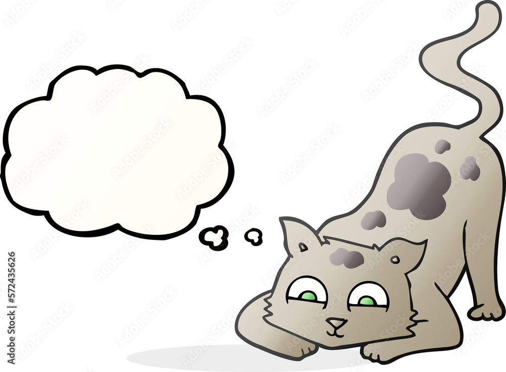 thought bubble cartoon cat thought bubble cartoon cat