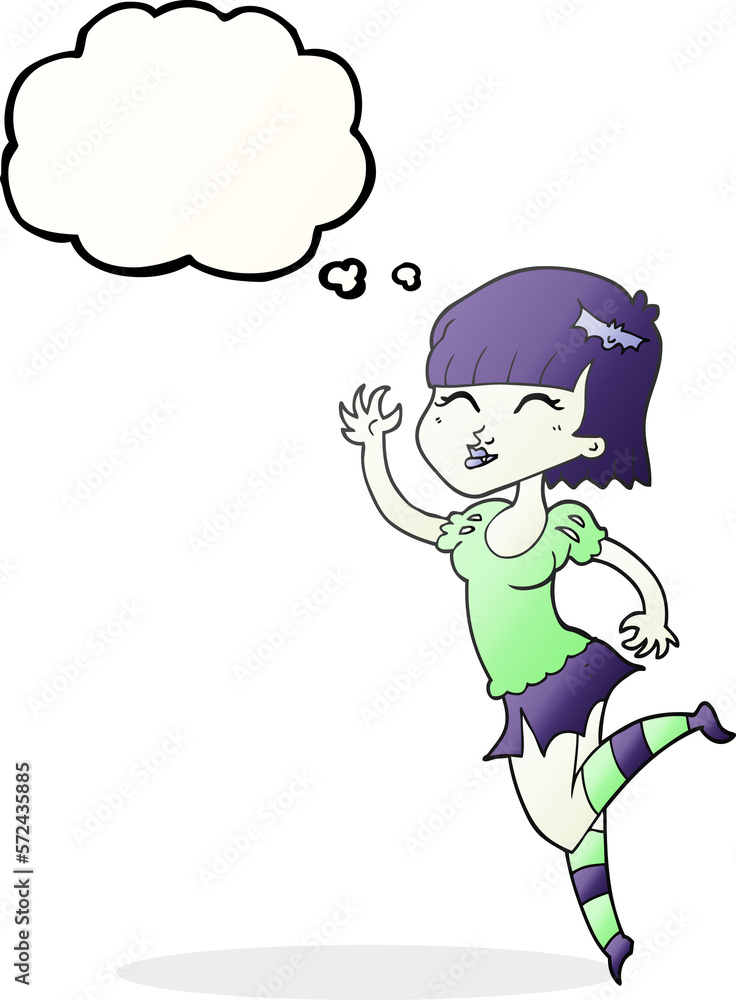thought bubble cartoon vampire girl thought bubble cartoon vampire girl