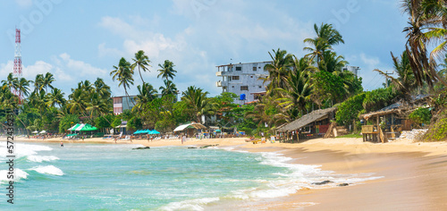 beach with palm trees