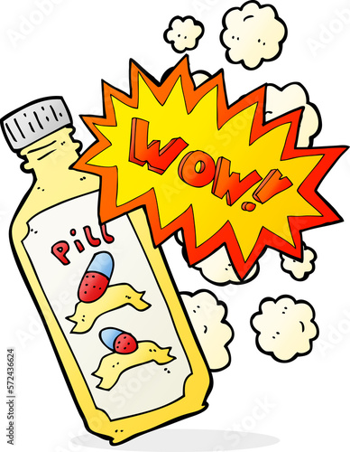 cartoon magic pill