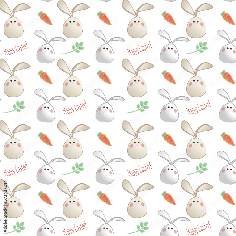 seamless pattern with rabbits white seamless pattern with rabbits white