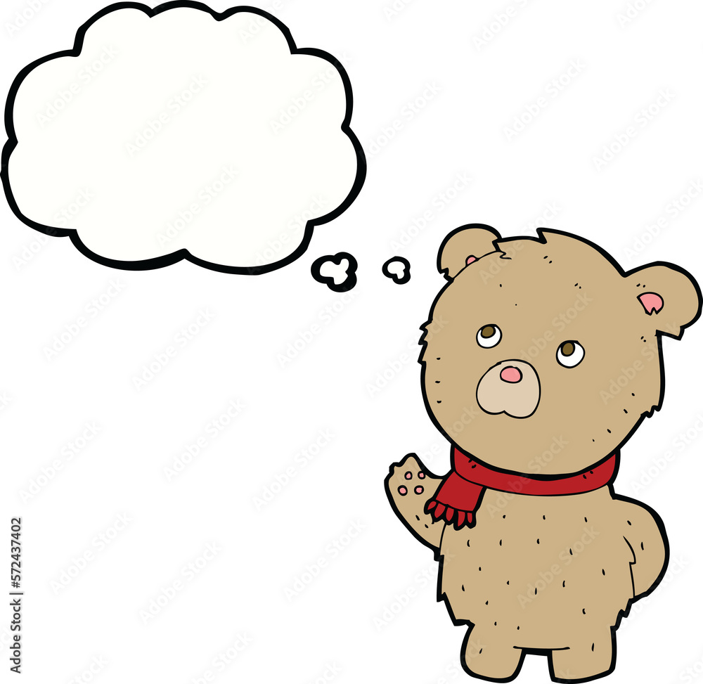 cartoon teddy bear with thought bubble cartoon teddy bear with thought bubble