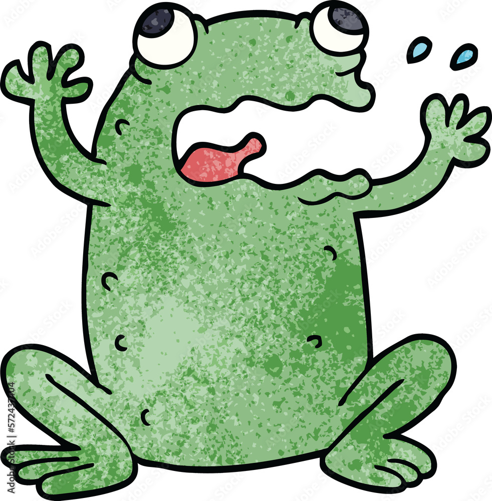 Obraz premium cartoon doodle crazy frog