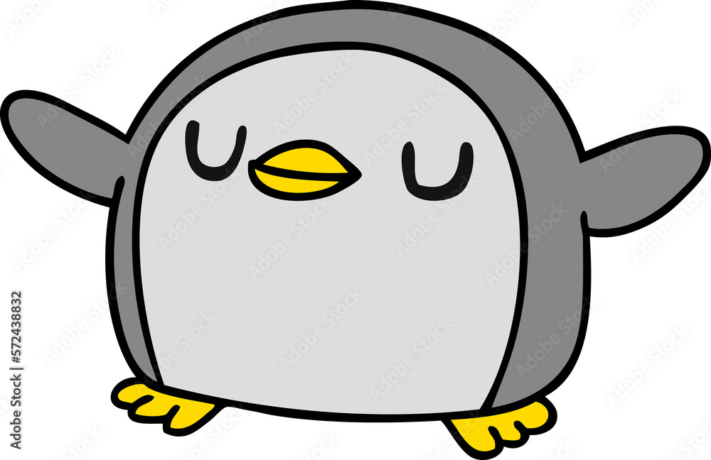 Obraz premium cartoon kawaii of a cute penguin