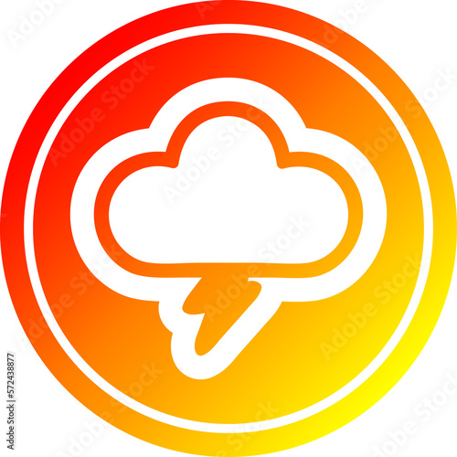 storm cloud circular in hot gradient spectrum